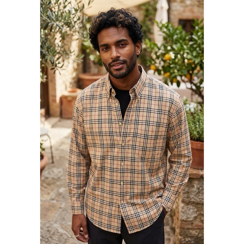 Vintage Burberry London Nova Check Shirt Size XL 100% Cotton